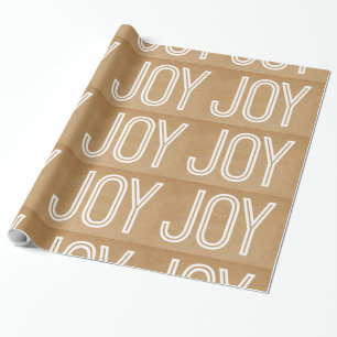 Kraft Joy Wrapping Paper, Tan Cadeaupapier