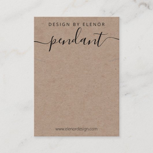 Kraft Ketting hanger display Visitekaartje (Voorkant)