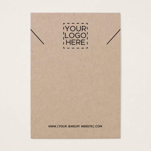 Kraft Ketting Voeg je Logo juwelenkaart toe Visitekaartje (Voorkant)