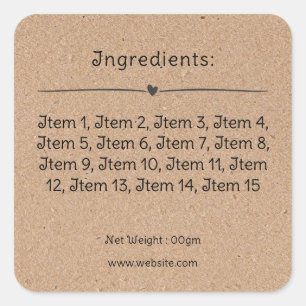 Kraft Kijk lijst met ingrediënten op etiket