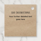 Kraft Laurel fait main avec des étiquettes cadeaux (Dos)