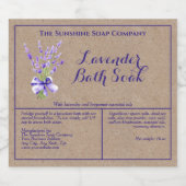 Kraft Lavender étanche Étiquette de bain trempette (Étiquettes simples)