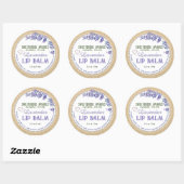Kraft Lavender Lip Balm Label met Hartjes Paars (Vel)