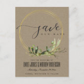 KRAFT LEAFY GREEN FOLIAGE WATERVERF BEWAREN DE DAT AANKONDIGINGSKAART (Voorkant)