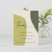 KRAFT LIME GREEN ABSTRACT BEDRIJF LOGO BEDANKKAART (Staand voorkant)