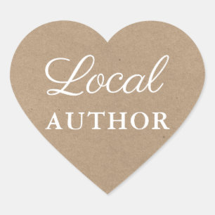 Kraft lokale auteur boek promo hart sticker