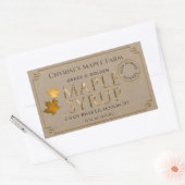 Kraft Maple Syrup Label met bladeren en datum (Envelop)