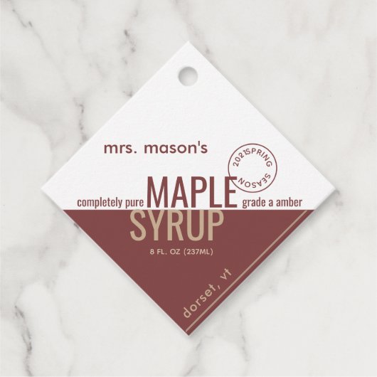 Kraft Maple Syrup Lente Seizoen Product Label (Voorkant)
