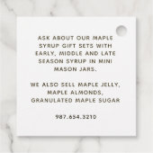 Kraft Maple Syrup Metallic Gold Label fancy grens (Achterkant)