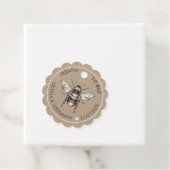 Kraft Meant to Bee Wedding Favor Label (In situ)
