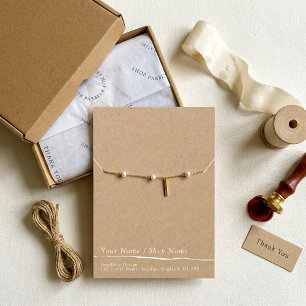 Kraft minimale ketting of armband display kaart
