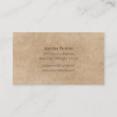 Kraft Minimalist Handgemaakt Visitekaartje (Achterkant)