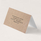 Kraft Modern Black Professional Visitekaartjes (Achterkant)