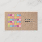 Kraft Modern Colorful Macarons Bakery Professiona Visitekaartje (Voorkant)