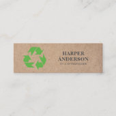 Kraft Modern Green Eco Recycling Professional Mini Visitekaartje (Voorkant)