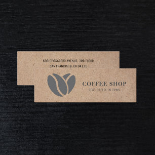 Kraft Modern Koffie Shop Black Professional Mini Visitekaartje