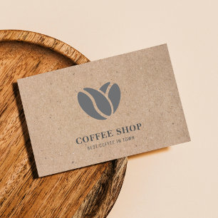 Kraft Modern Koffie Shop Black Professional Visitekaartje