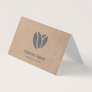 Kraft Modern Koffie Shop Black Professional Visitekaartjes