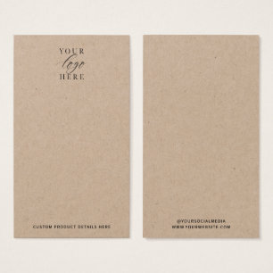 Kraft Modern Minimalist Logo Personnalisé Étiquett