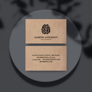 Kraft Modern Minimum Human Brain Professional Logo Visitekaartje