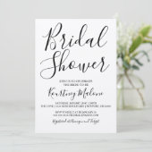 Kraft Modern Script Bridal Shower Kaart (Staand voorkant)