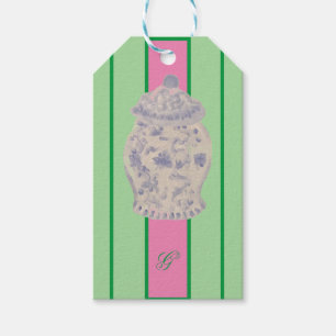 Kraft Monogram Green Chinoiserie Ginger Jar Jars Cadeaulabel