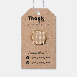 Kraft op maat bedrukte hanglabels, cadeaukaartjes cadeaulabel