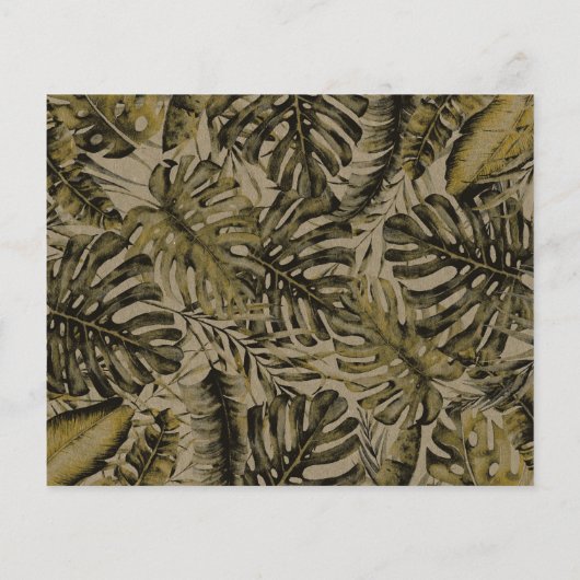 Kraft Palm Tropical Feuilles mariage Enregistrer l (Dos)