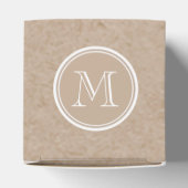 Kraft Paper Background Monogram Bedankdoosjes (Bovenkant)