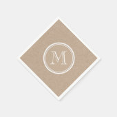 Kraft Paper Background Monogram Servet (Hoek)