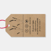 Kraft paper bedankt cadeaulabel (Achterkant Horizontaal)