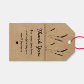 Kraft paper bedankt cadeaulabel (Voorkant (Horizontaal))