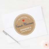 Kraft Paper Brown Jar Labels Handgeschreven hart (Envelop)