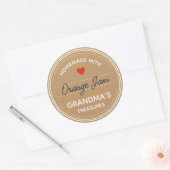 Kraft Paper Brown Jar Labels Handgeschreven script (Envelop)