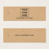 Kraft Paper Business Modern Custom Logo Label Mini Visitekaartjes (Voorkant /achterkant)