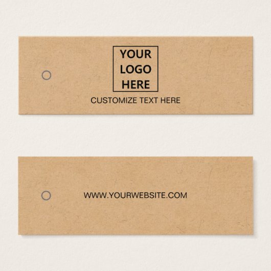 Kraft Paper Business Modern Custom Logo Label Mini Visitekaartjes (Voorkant /achterkant)