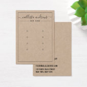 Kraft Paper Cursive Multiple Earring Display Kaart (Bureau)