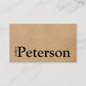 Kraft paper custom logo dank u visitekaartje (Voorkant)