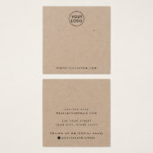 Kraft paper Custom logo earing display card Vierkante Visitekaartjes (Voorkant /achterkant)