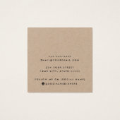 Kraft paper Custom logo earing display card Vierkante Visitekaartjes (Achterkant)