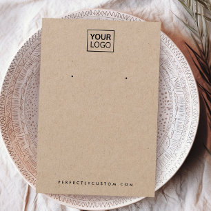 Kraft paper Custom logo earing display card Visitekaartje