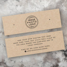 Kraft paper Custom logo stud earing display card