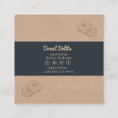 kraft Paper Donut Square Visitekaartje (Achterkant)