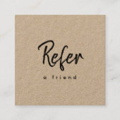 Kraft Paper Eenvoudig Modern Minimal Business Aanbevelingskaartje (Voorkant)