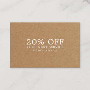 Kraft Paper Effect - Kortingsbon Kortingskaartje