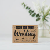  Kraft Paper-effect, sparen de datum Informatiekaartje (Staand voorkant)