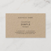 Kraft Paper Elegant Script Moderne Unieke Trendy Visitekaartje (Achterkant)