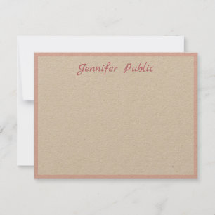 Kraft Paper Handgeschreven Script Elegant Sjabloon