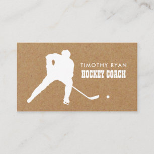 Kraft Paper, hockeyspeler, hockeycoach Visitekaartje