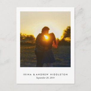 Kraft Paper Liefde en Bedankt Script Foto Briefkaart